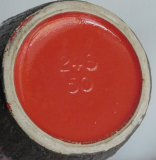 Bodenvase Keramik Scheurich 248-50 Pferde fat lava rot-schwarz