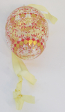 Glasei 1992 Osterei Hutschenreuther rot-gold 6,5cm