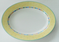 Villeroy & Boch Twist Alea Limone große ovale Platte Servierplatte 35,5x27,8cm
