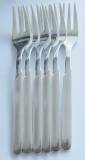 WMF Onda versilbert 90 teilmattiert 6 Kuchengabeln 15,6cm