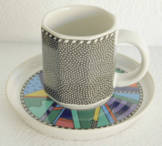 Espressotasse mit Untertasse Rosenthal Scenario Metropol Design Barbara Brenner