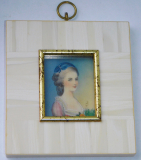 Miniaturbild Lupenmalerei Constanze Mozart Haffke 10,1x9,1cm #790