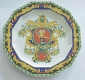 Rosenthal Versace Le Roi Soleil Form Polygon Brotteller Ø18cm