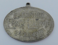 Weihnachts Medaille 1916 Segenswünsche Großherzog Ernst Ludwig Hessen 3,4x2,6cm