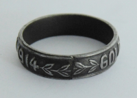 Patriotischer Ring Gold gab ich für Eisen 1914 Reservistika I. WK