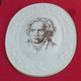 Wandbild Plakette Meissen Ludwig van Beethoven I. Wahl 17x14,4cm