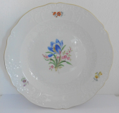 Teller Meissen Neumarseille Bunte Blumen I. Wahl Wandteller Ø23,5cm