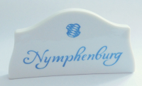 Porzellanaufsteller Nymphenburg Werbung Deko 8,7x4,9cm #a