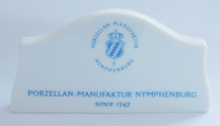 Porzellanaufsteller Nymphenburg Werbung Deko 8,6x5cm #c