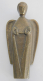 Bronze Handschmeichler kleine Skulptur Segensengel Maria Laach C. Fischbach 6,5cm
