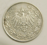 1/2 Mark Deutsches Reich 19018 J Silber 900 2,7g Ø2cm