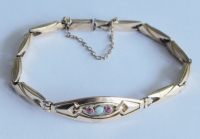 Jugendstil Armband Kollmar & Jourdan Double 3 kleine Steinchen 18cm