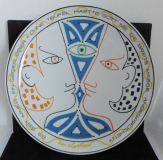 Wandteller Rosenthal Künstlerteller Nr. 2 Design Jean Cocteau - Gegenüber Ø26cm
