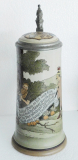 Alter Krug Villeroy & Boch Mettlach Marzi & Remy 1613 Römer Germanen Spruch Wein Bier 1/2L