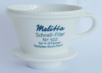 Alter Melitta Schnell-Filter 102 4-8 Tassen Deutsches Reichs Patent 8 Loch