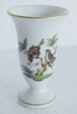 Kleine Miniatur Vase Herend Rothschild 7191/RO Vögel Schmetterling 6cm #b