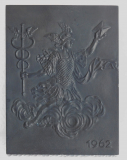 Buderus Eisenguß Relief Kunstguss 1962 Hermes der Götterbote 14,4x10,8cm
