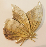 Vintage Modeschmuck Brosche mit Emaille Schmetterling Falter 6x4,5cm