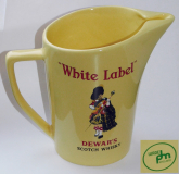 Krug Werbung White Label Dewar's Scotch Whisky Wasserkrug Whiskykrug 14,5cm