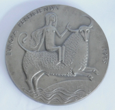 Buderus Eisenguß Relief Kunstguss Europa Perficienda 1975 Ø13cm