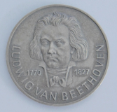 Silbermedaille Ludwig van Beethoven Musik Offenbarung Silber 1000 25g Ø4cm
