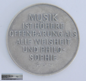 Silbermedaille Ludwig van Beethoven Musik Offenbarung Silber 1000 25g Ø4cm