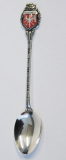 Andenken Löffel Frankfurt Main Email Wappen Silber 800 REU 9,7cm 6,34g