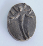Miniatur Bronze Plakette Schutzengel Der kleine Engel für unterwegs 2,5x1,9cm