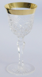 1 Likörglas Süsswein Josephinenhütte Ernestine breiter Goldrand