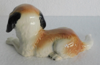 Porzellanfigur Hund liegender Bernhardiner Goebel 30 112-0 13,5cm
