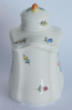 Teedose Nymphenburg bunte Blumen I. Wahl handbemalt ca8,8x7,4cm H 12,5cm