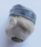 Porzellanpuppe Kind Soldat blaue Mütze I. WK 11008 Heubach ? defekt Ersatzteile