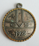 Alte Medaille Anhänger CVS 1928 Carneval Verein Schierstein Karneval Ø2,6cm