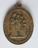 Bronze Medaille Pilgermedaille Bruderschaft Congregatio Mariana / S. Aloysi
