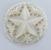 Runde Plakette Anhänger Aufnäher Perlmutt Stern Ø3,1cm