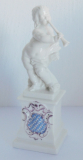 Porzellanfigur Nymphenburg Putto Trompete 636a weiß Wappen farbig Bustelli 16cm