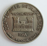 Medaille 224th Engineer Battalion Iowa Army National Guard Commander Ø4cm