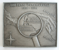 Buderus Eisenguß Relief Kunstguss 100 Jahre Panamakanal 2014 13,7x11,5cm