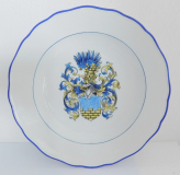 Wappenteller Meissen Wappen Bautzen Oberlausitz Teller Knaufzeit 2.Wahl Ø24,2cm