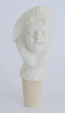 Zierkorken Flaschenkorken Porzellan Nymphenburg lustige Figur Narr Bustelli