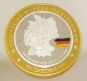 Gigant Medaille Deutschland Wiedervereinigung 1990 70mm