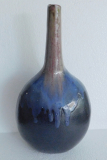 Große Studiokeramik Vase dicke Laufglasur signiert wohl Sabine Hess ? 34cm