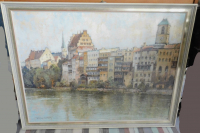 Altes Ölgemälde Wasserburg am Inn von Fred von Lübtow - KEIN Versand ! -