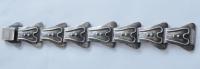 Art Deco Armband Silber 900 Handarbeit Hammerschlag 18,2cm breit2,3cm 36,2g