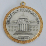 Alte Medaille Wiesbaden Kurhaus Volkslauf 1967 Andenken Silber 800 7,5g Ø2,8cm