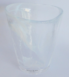 Becher Glas Kosta Boda Mine weiß Design Ulrica Hydman-Vallien 10,5cm #b