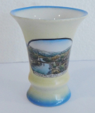 Alte Andenken Vase Solbad Karlshafen a. d. Weser Spritzdekor 8,5cm