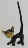 Messing Figur Katze Brezelkatze Ringhalter Art Bosse Baller Hagenauer ?
