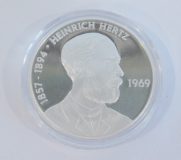 Medaille DDR versilbert Ø3,5cm Heinrich Hertz 1969