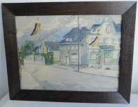 Aquarell Sängerfest Marienberg 1929 sign. Jos. Büchel Köln Erzgebirge ?